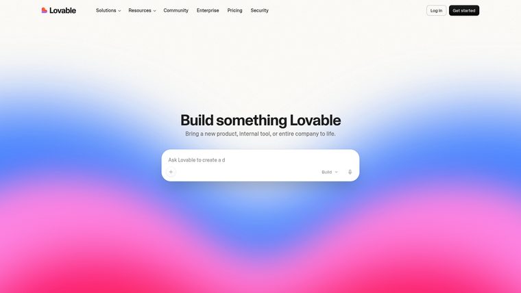Lovable homepage